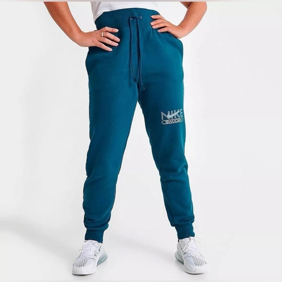 NWT Women’s Nike XLarge Swoosh Fleece Jogger Sweatpants DR5615-460  BLUE - Picture 5 of 7